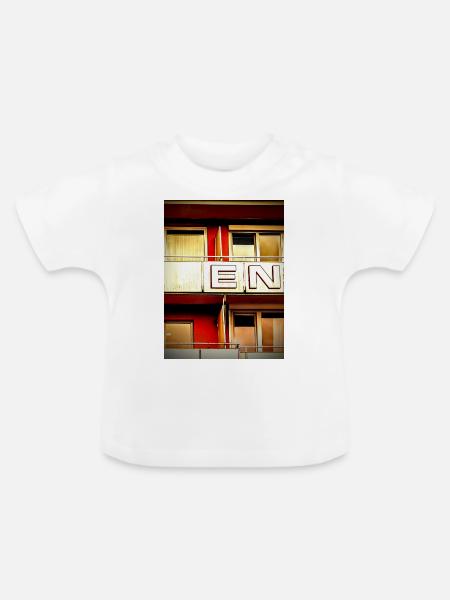 Motel 60er - Baby Bio-T-Shirt mit Rundhals - Weiß