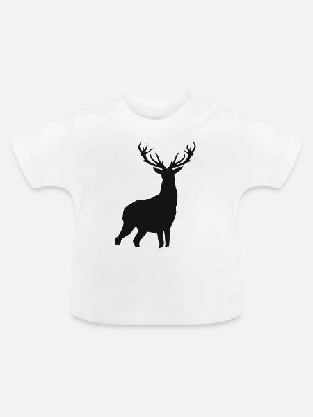 Deer - Baby Bio-T-Shirt mit Rundhals - Weiß