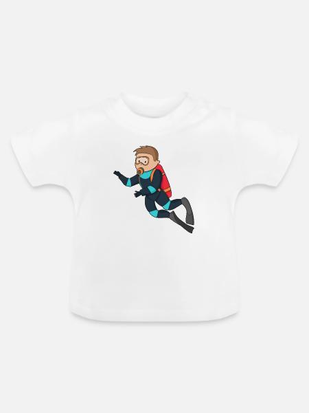 diving - Baby Bio-T-Shirt mit Rundhals - Weiß