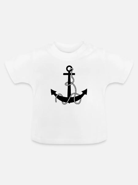 anchor - Baby Bio-T-Shirt mit Rundhals - Weiß