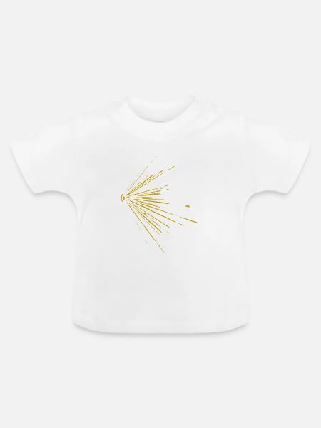 Sonnenstrahlen Explosion - Baby Bio-T-Shirt mit Rundhals - Weiß