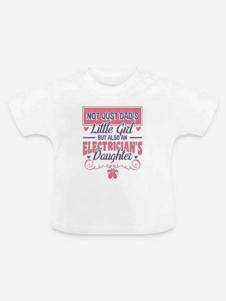 Elektriker Mädchen - Baby Bio-T-Shirt mit Rundhals - Weiß