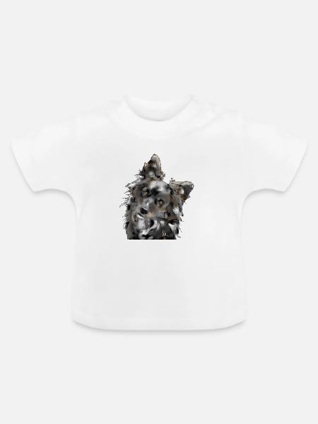 Australian Shepherd - Baby Bio-T-Shirt mit Rundhals - Weiß