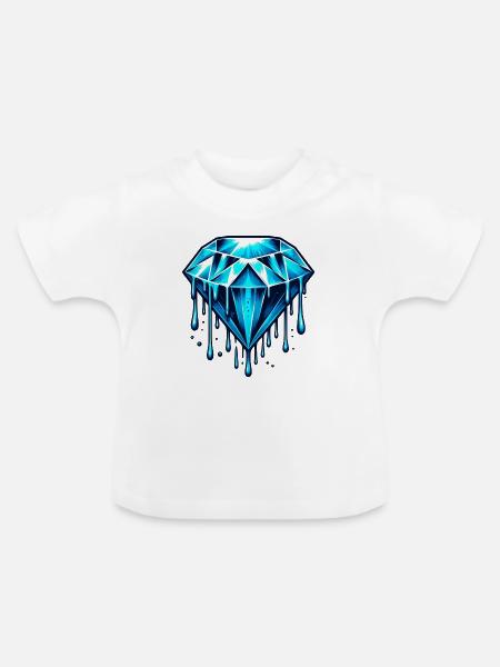 Diamant - Baby Bio-T-Shirt mit Rundhals - Weiß