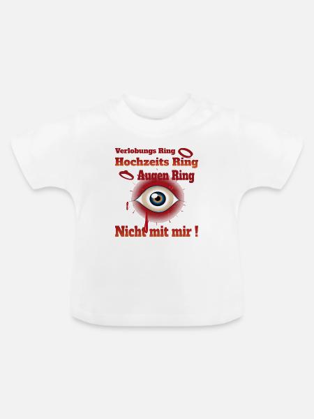 Single Leben - Baby Bio-T-Shirt mit Rundhals - Weiß