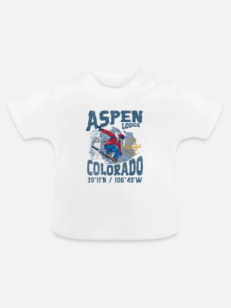 Aspen Lodge Freestyle - Baby Bio-T-Shirt mit Rundhals - Weiß
