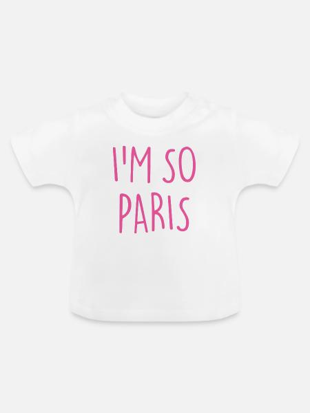 I'M SO PARIS - Baby Bio-T-Shirt mit Rundhals - Weiß