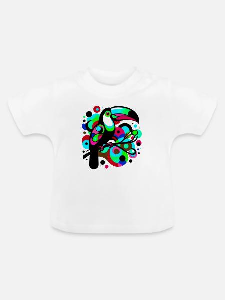 Tukan - Baby Bio-T-Shirt mit Rundhals - Weiß