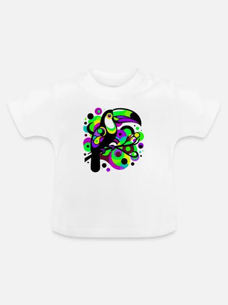 Tukan - Baby Bio-T-Shirt mit Rundhals - Weiß