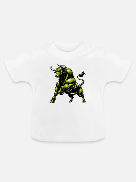Stier - Baby Bio-T-Shirt mit Rundhals - Weiß