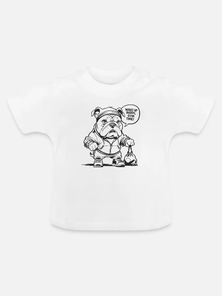 Fitnessraum, FITNESSSTUDIO - Baby Bio-T-Shirt mit Rundhals - Weiß
