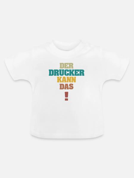 Drucker - Baby Bio-T-Shirt mit Rundhals - Weiß