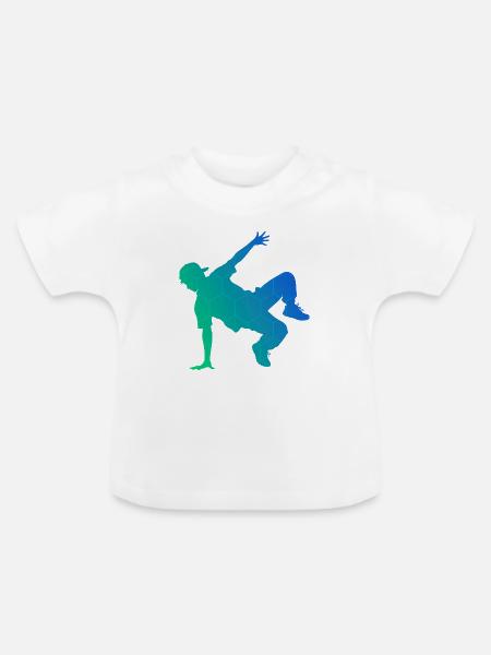 Geschenkidee für einen Breakdancer mit Streetdance - Baby Bio-T-Shirt mit Rundhals - Weiß