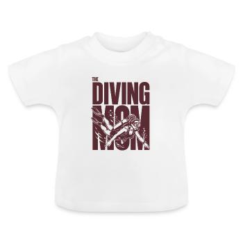 Diving Mom Diver Mom Shirt - Baby Organic T-Shirt with Round Neck - white - Front