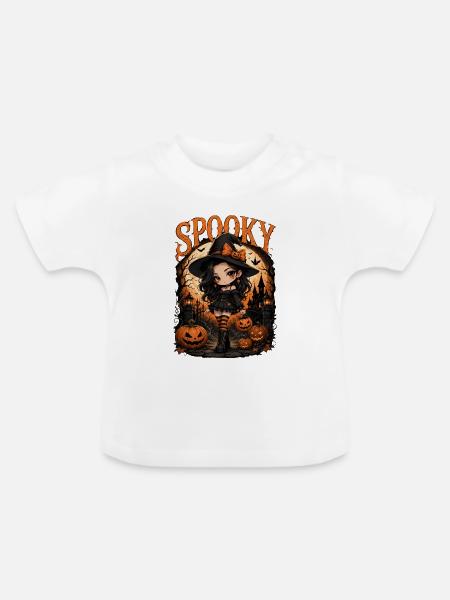 geisterhaft - Baby Bio-T-Shirt mit Rundhals - Weiß