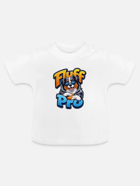 Australian Shepherd - Baby Bio-T-Shirt mit Rundhals - Weiß