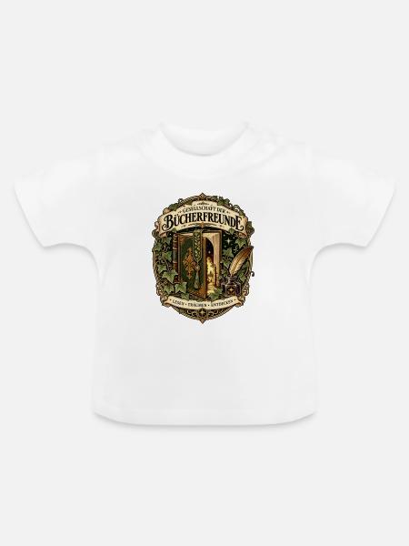 Gesellschaft der Bücherfreunde - Baby Bio-T-Shirt mit Rundhals - Weiß