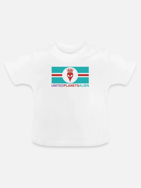 United Planets Alien - Baby Bio-T-Shirt mit Rundhals - Weiß