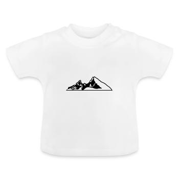 Mountains Alps Mountaineering - Baby Organic T-Shirt with Round Neck - white - Front