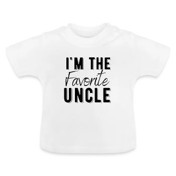 Oncle - T-shirt bio col rond Bébé - blanc - Devant