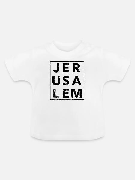 Jerusalem - Baby Bio-T-Shirt mit Rundhals - Weiß