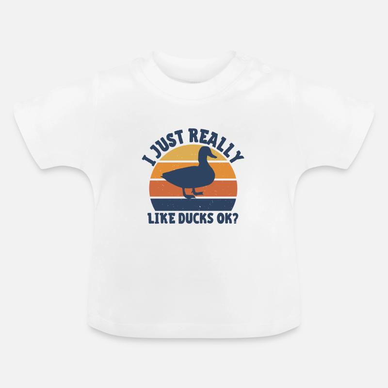 Ente - Baby Bio-T-Shirt mit Rundhals - Weiß
