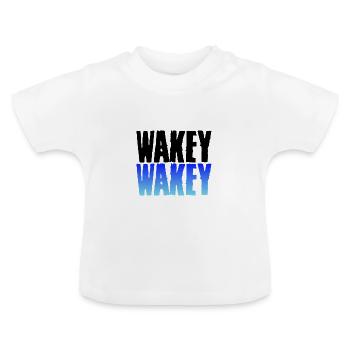 Kaffee Liebhaber Geschenk Wakey Wakey Kaffee Süchtig Geschenke - Baby Bio-T-Shirt mit Rundhals - Weiß - Vorne