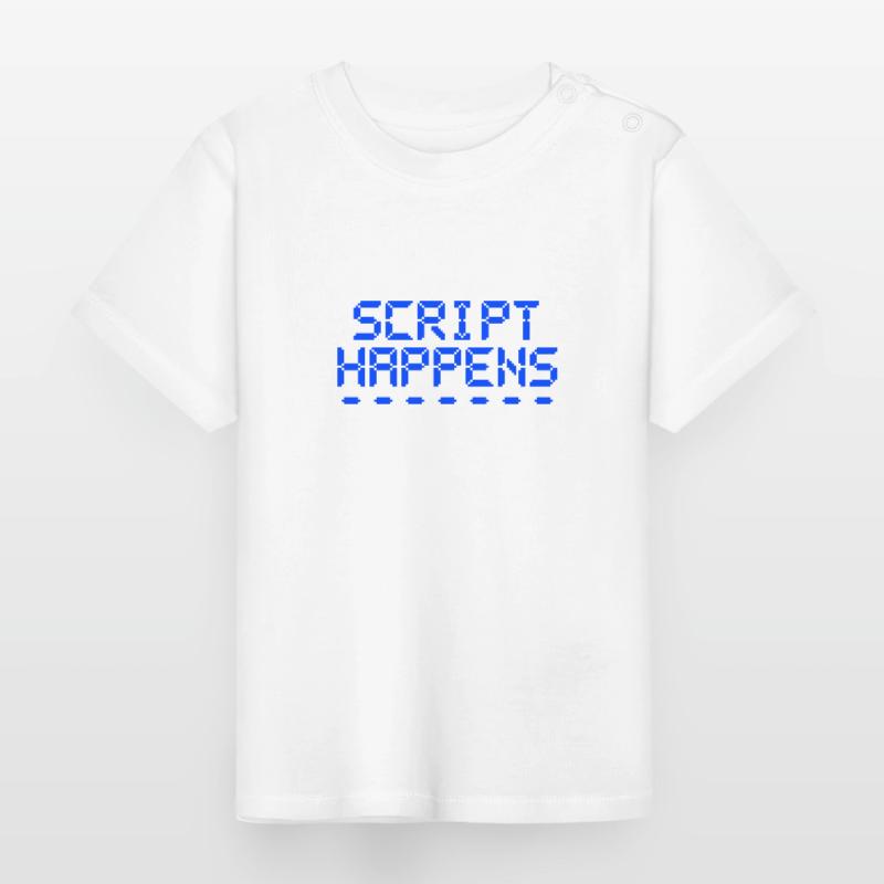 Le script de programmation informatique se produit Programmeur T-shirt bio col rond Bébé