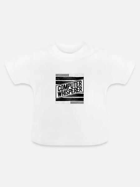 Computerflüsterer Geschenke Computer Geschenk Computer - Baby Bio-T-Shirt mit Rundhals - Weiß