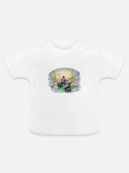 Fishen - Baby Bio-T-Shirt mit Rundhals - Weiß