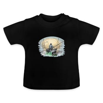 Fishen - Baby Bio-T-Shirt mit Rundhals - Schwarz - Vorne