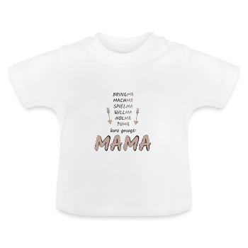 Mama Muttertag Superheldin Eltern Sprüche Geschenk - Baby Bio-T-Shirt mit Rundhals - Weiß - Vorne