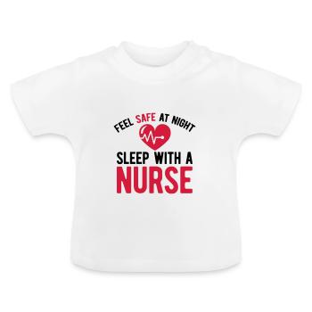 Krankenschwester - Baby Bio-T-Shirt mit Rundhals - Weiß - Vorne