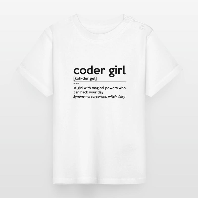 Coding Girl Definition Noun Software Developer Pro Baby Bio-T-Shirt mit Rundhals