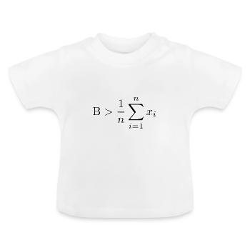 Be greater than the average - Baby Organic T-Shirt with Round Neck - white - Front