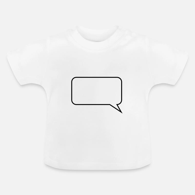 Ballon / / dessin animé / / dire / / déclaration - T-shirt bio col rond Bébé - blanc