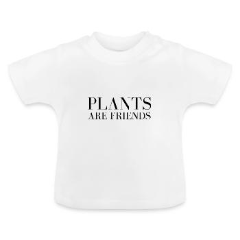 Pflanzen - Baby Bio-T-Shirt mit Rundhals - Weiß - Vorne