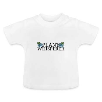 Pflanzen - Baby Bio-T-Shirt mit Rundhals - Weiß - Vorne
