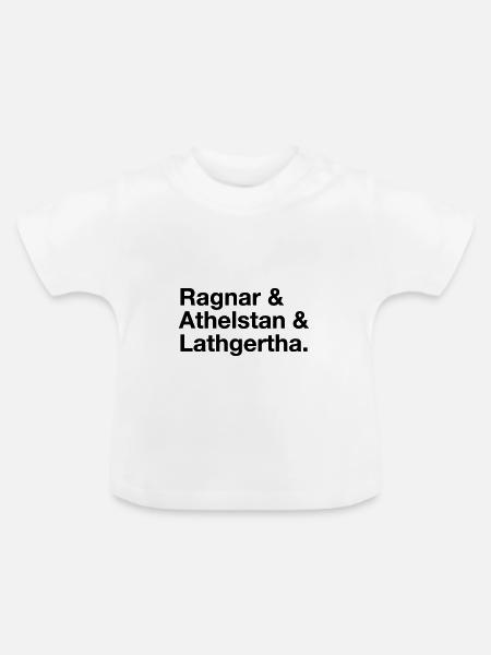 Ragnar & Athelstan & Lathgertha - Baby Bio-T-Shirt mit Rundhals - Weiß