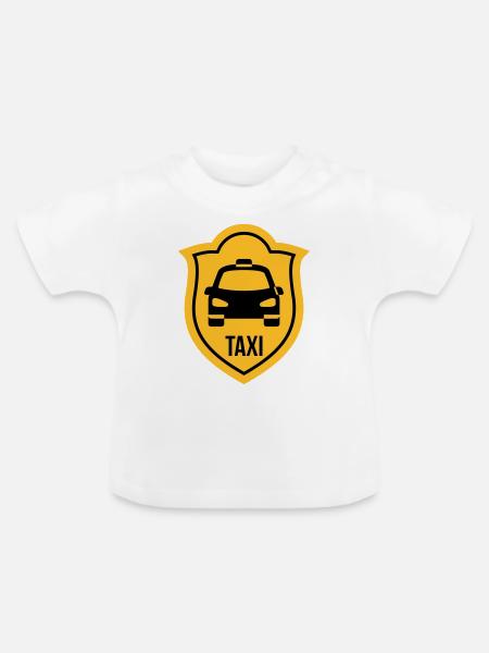 Taxi - Baby Bio-T-Shirt mit Rundhals - Weiß