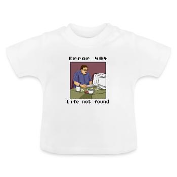 Lustiges Nerd Geek Computer Gamer Hacker Geschenk - Baby Bio-T-Shirt mit Rundhals - Weiß - Vorne