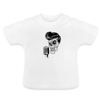 Totenkopf - Rockabilly - Music - Baby Bio-T-Shirt mit Rundhals - Weiß - Vorne
