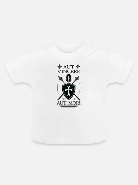 Templerhelm - Baby Bio-T-Shirt mit Rundhals - Weiß