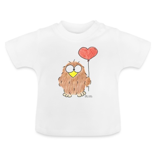 Niki Owl Amor/Love - Baby Organic T-Shirt with Round Neck