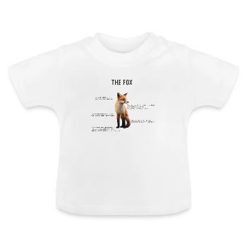 Fox Smart Design for Boys and Girls - Baby Organic T-Shirt with Round Neck - white - Front