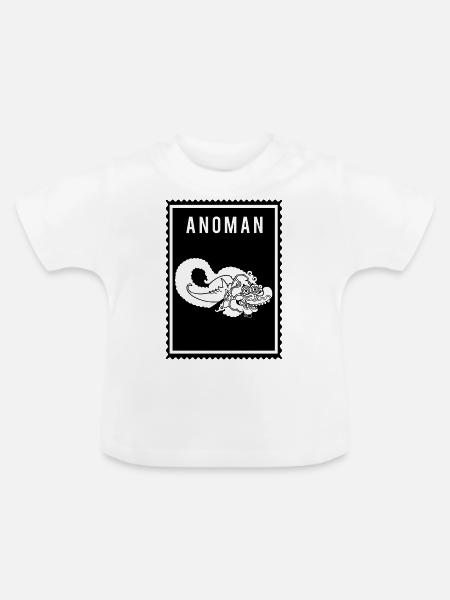 Anoman - Wayang - Baby Bio-T-Shirt mit Rundhals - Weiß