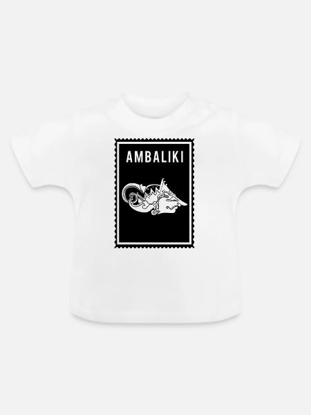 Ambaliki - Wayang - Baby Bio-T-Shirt mit Rundhals - Weiß