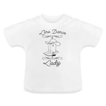Line Dance Lady - T-shirt bio col rond Bébé - blanc - Devant
