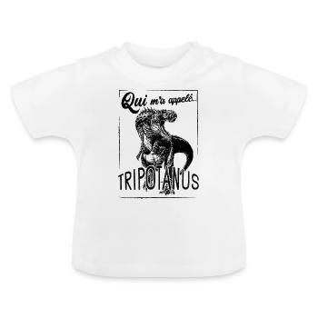 TRIPOTANUS - T-shirt bio col rond Bébé - blanc - Devant