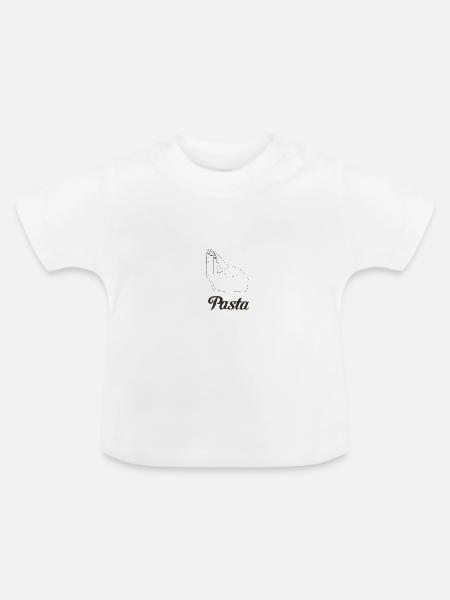 pasta - Baby Bio-T-Shirt mit Rundhals - Weiß